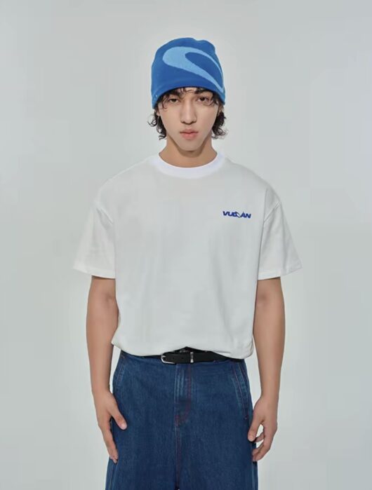 Vulcan Basic Logo Tee White Blue #134 - Image 2