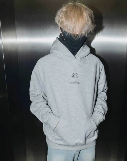 Vulcan Loading Hoodie Washed Light Grey #044 - Image 2