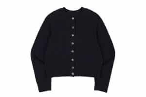 Low Classic Crewneck Knit Cardigan Black Navy