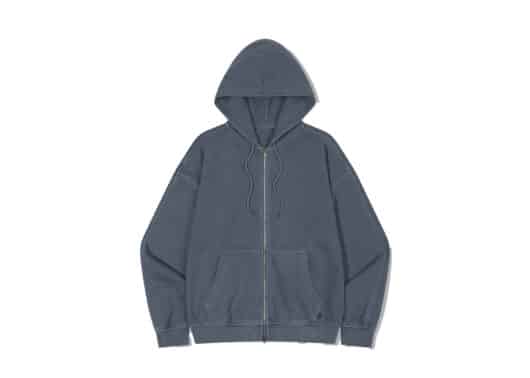 Low Classic Lc Washed Zip-Up Hoodie Deep Blue