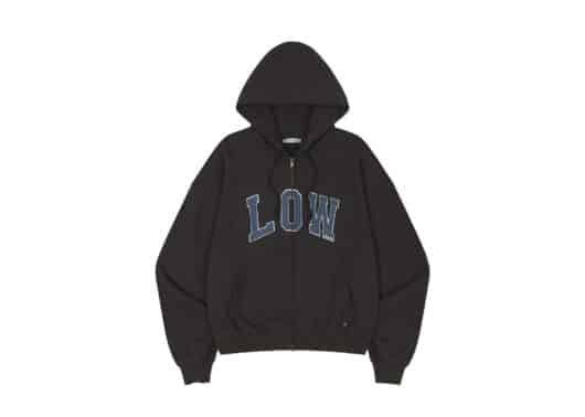 Low Classic Low Soft Sweat Zip-Up Hoodie Charcoal