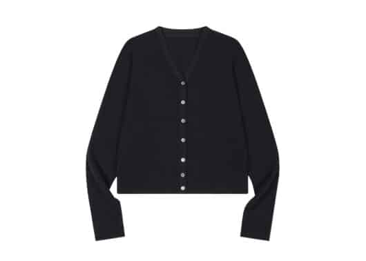 Low Classic Viscose Cardigan Black