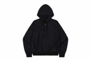 Low Classic Washed Cotton Zip-Up Hoodie Black