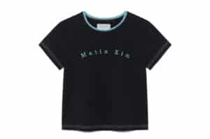 Matin Kim Color Print Arch Logo Top Black TS055