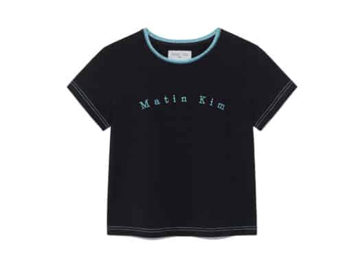Matin Kim Color Print Arch Logo Top Black TS055