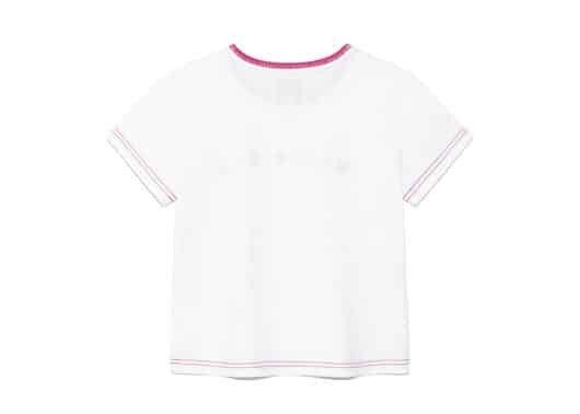 Matin Kim Color Print Arch Logo Top White TS055 - Image 2