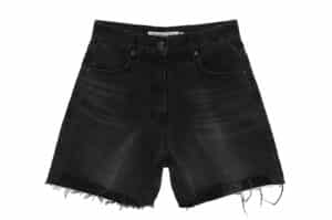 Matin Kim Cut Out Point Denim Shorts Black DN023