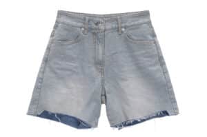 Matin Kim Cut Out Point Denim Shorts Sky DN023