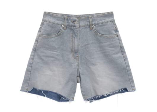 Matin Kim Cut Out Point Denim Shorts Sky DN023