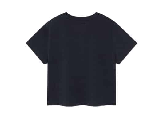 Matin Kim Dusty Typo Graphic Crop Top Charcoal TS077 - Image 2