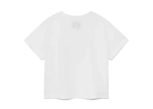 Matin Kim Dusty Typo Graphic Crop Top White TS077 - Image 2