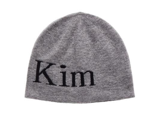 Matin Kim Logo Jacquard Short Beanie Grey BN006 - Image 2