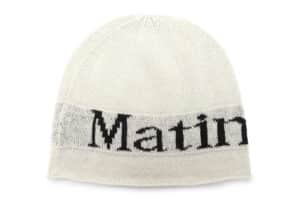 Matin Kim Logo Linen Short Beanie White BN010