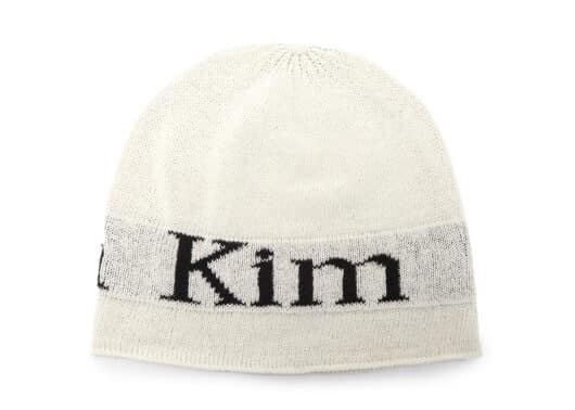 Matin Kim Logo Linen Short Beanie White BN010 - Image 2
