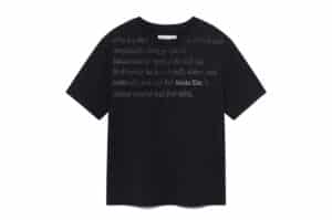 Matin Kim Logo Point Lettering Graphic Top Black TS078