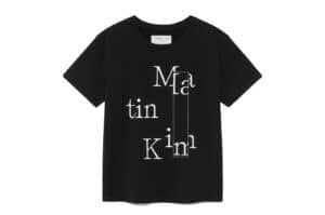 Matin Kim Patchwork Graphic Printing Logo Top Black TS075