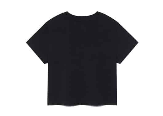 Matin Kim Pattern Artwork Logo Crop Top Black TS074 - Image 2
