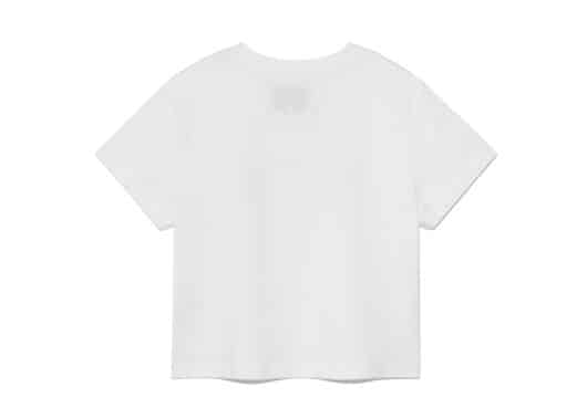 Matin Kim Pattern Artwork Logo Crop Top White TS074 - Image 2