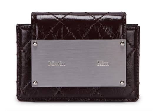 Matin Kim Quilting Accordion Wallet Dark Brown WL005