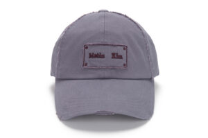 Matin Kim Square Logo Cutout Ball Cap Purple HT030