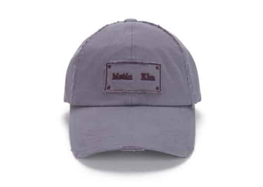 Matin Kim Square Logo Cutout Ball Cap Purple HT030