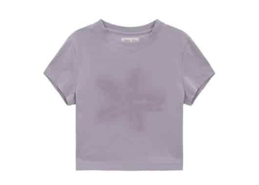 Matin Kim Starfish Graphic Crop Tee Lilac TS021