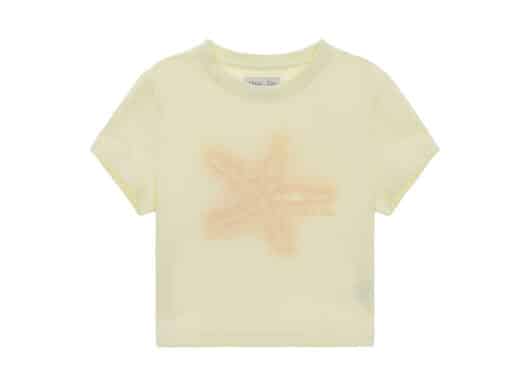 Matin Kim Starfish Graphic Crop Tee Yellow TS021