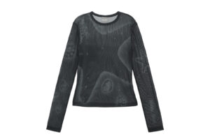 Matin Kim Starfish Mesh Long Sleeve Charcoal TS027