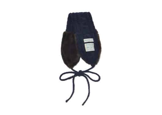 Rockfish Weatherwear Cable Fur Knit Earmuff Navy