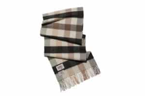 Rockfish Weatherwear Classic Wool Muffler Check Multi Beige