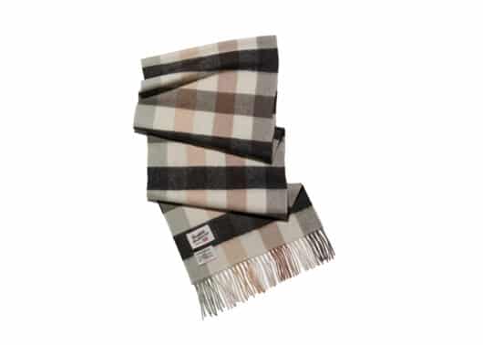 Rockfish Weatherwear Classic Wool Muffler Check Multi Beige