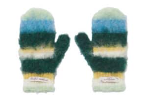 Rockfish Weatherwear Stripe Shaggy Mittens Mint