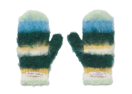 Rockfish Weatherwear Stripe Shaggy Mittens Mint