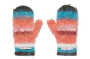 Rockfish Weatherwear Stripe Shaggy Mittens Orange