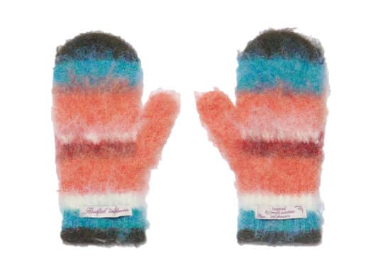 Rockfish Weatherwear Stripe Shaggy Mittens Orange