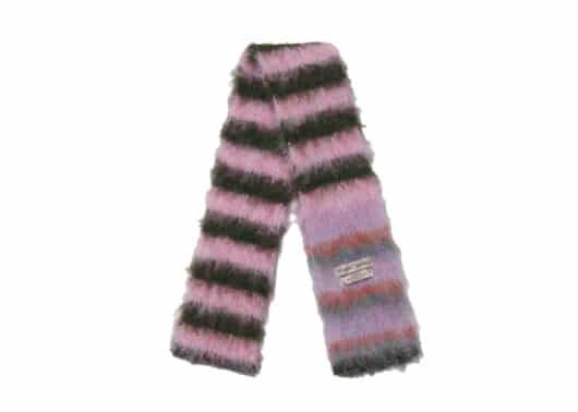 Rockfish Weatherwear Stripe Shaggy Muffler Khaki Pink