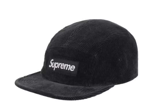 Supreme Corduroy Camp Cap (SS25) Black