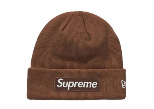 Supreme New Era Box Logo Beanie (FW21) Dark Brown