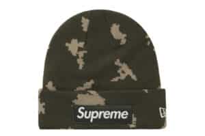 Supreme New Era Box Logo Beanie (FW21) Olive Russian Camo