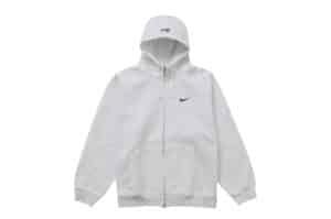 Supreme Nike Zip Up Hooded Sweatshirt White