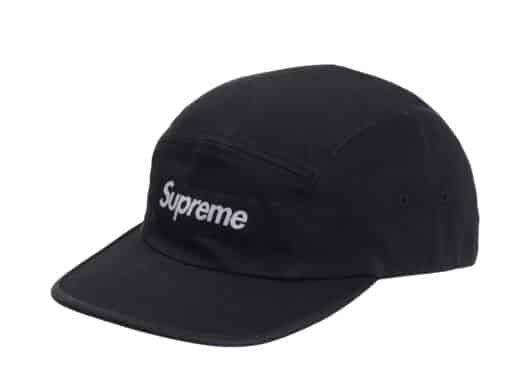 Supreme Washed Chino Twill Camp Cap (FW24) Black