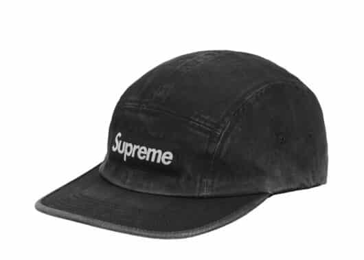 Supreme Washed Chino Twill Camp Cap (SS25) Black