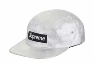 Supreme Washed Chino Twill Camp Cap (SS25) Silver