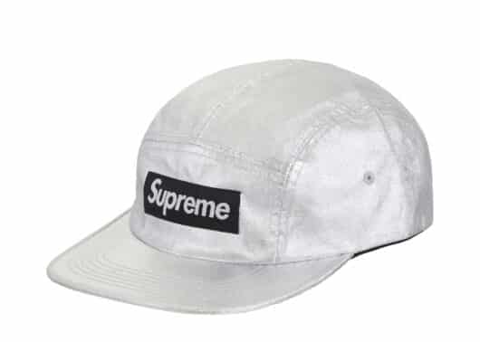 Supreme Washed Chino Twill Camp Cap (SS25) Silver