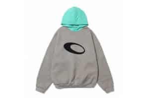 Vulcan Colour Block Logo Hoodie Grey/Green #122