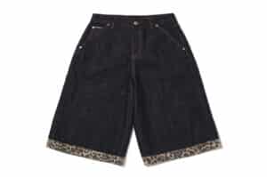 Vulcan Leopard Print Denim Shorts #145