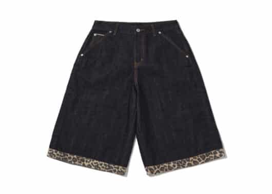 Vulcan Leopard Print Denim Shorts #145