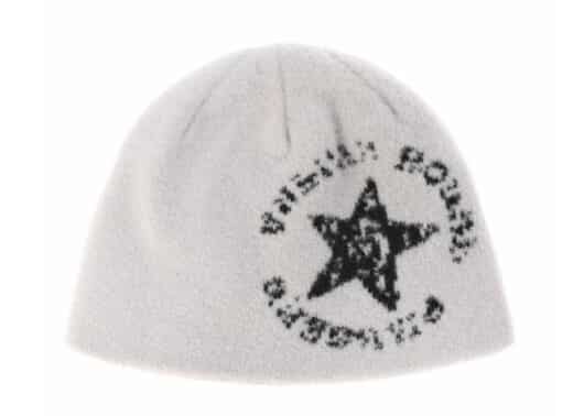 Vulcan Star Beanie White Black #105