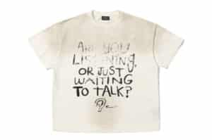 Vulcan Vintage Mud Dyed Slogan Tee White #048