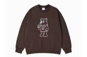 ADLV AC Bear Gradation Crewneck Brown
